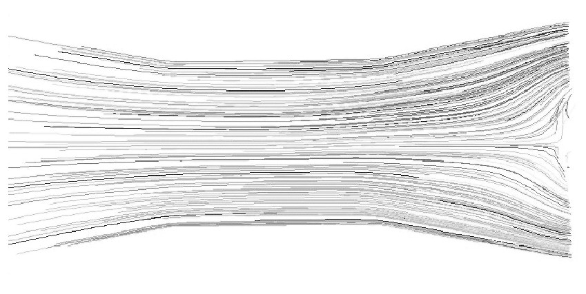 圖5 入口速度為0.3m/s的軌跡圖Figure 5 Pathlines of 0.3m/s inlet velocity