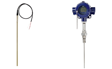 左：連接電纜模型TR40電阻溫度計(jì)（應(yīng)用廣泛）右：為流程工業(yè)模型tr12-b電阻溫度計(jì)（石化、石油和天然氣行業(yè)）