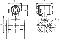 智能電磁流量計(jì)產(chǎn)品外形尺寸